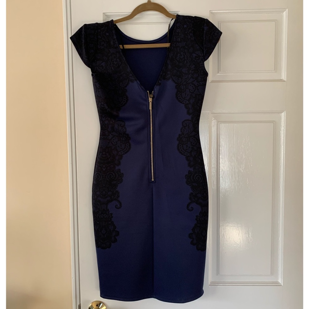NWT Navy Blue and Black Dress - Picture 2 of 3